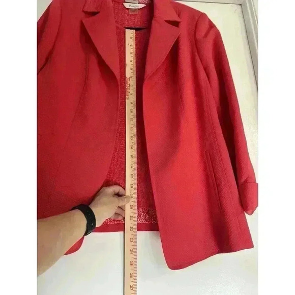 TanJay Women’s 16 Pink Blazer Jacket With Coordinating Medium Short Sleeve Shirt - Picture 6 of 14